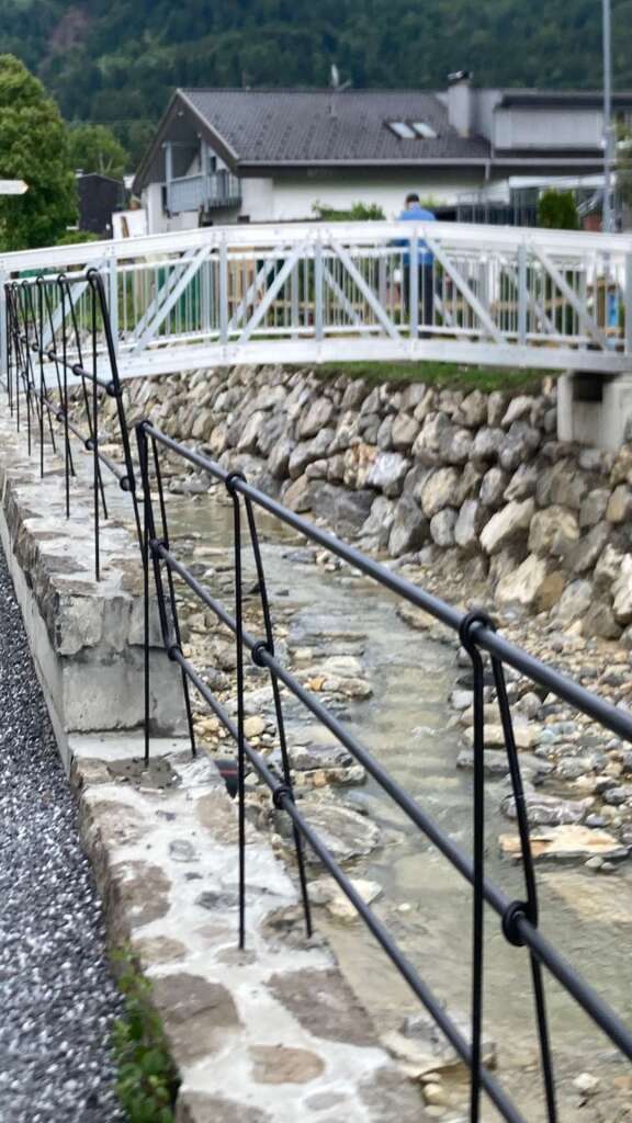 Fußbrücke aus Aluminium Eschach in Lochau.