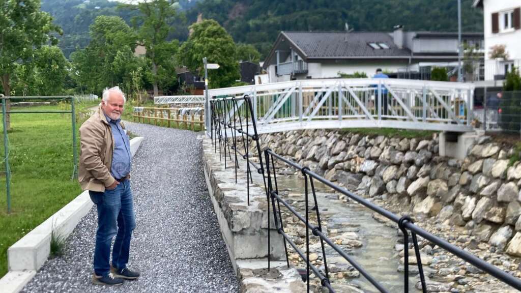 Referenzprojekt mit zwei Aluminiumbrücken in Vorarlberg.